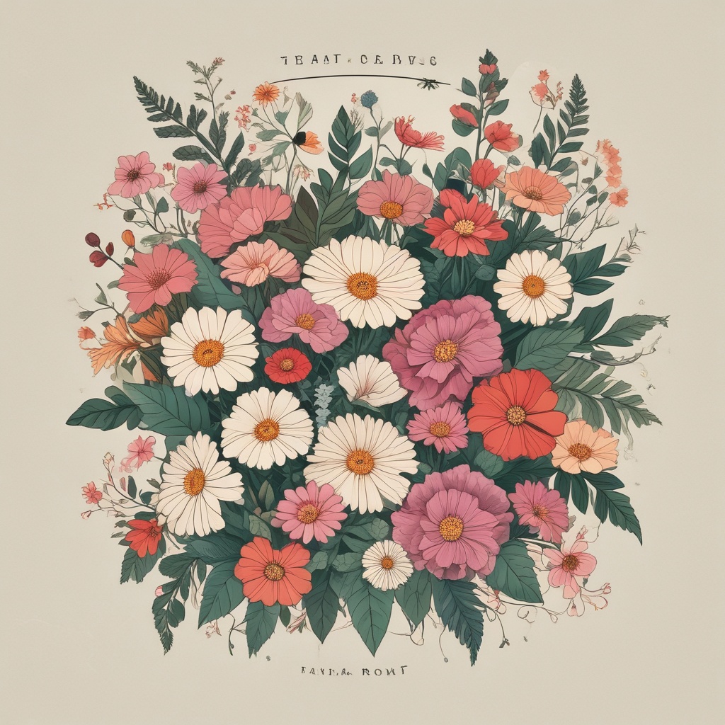 Album cover with flowers